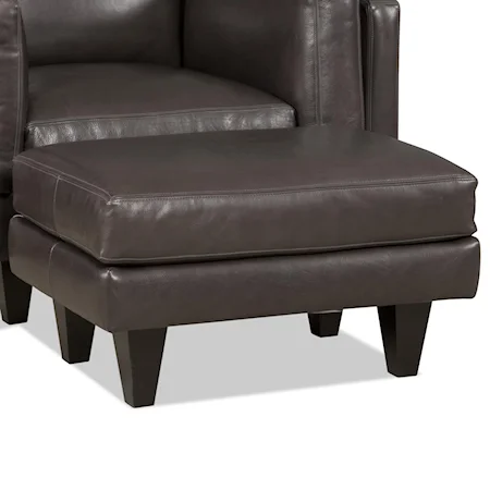 Contemporary Ottoman with Tall Tapered Legs